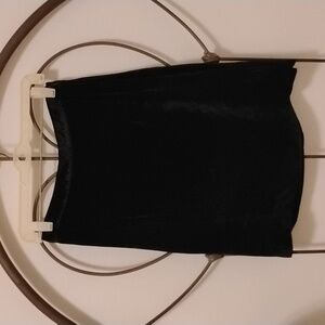 Madewell Black Velvet Pencil Skirt With Side Slits Size 00 NWT